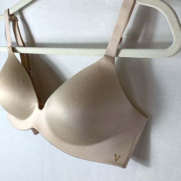 Victoria’s Secret Beige Lined Semi-Demi Wirefree Bra Size 36B - Picture 4 of 10